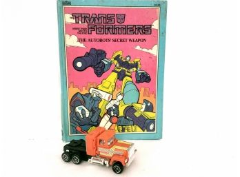 1984 Bandai  Transformer Semi Truck And 1985 Book