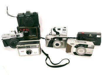 Mixed Collection Of Point And Shot Cameras,  Kodak, Olympus, Vivitar And More