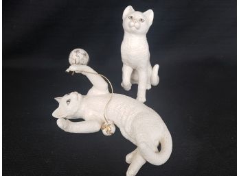 Lenox Cat Figure 'captivation' And 'Eye To Eye'