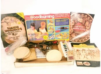 Vintage NSI Woodburning Kit With Extra Pieces And Books