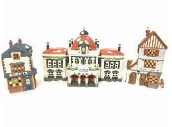 Victoria Station,  Poulterer, Walpole Tailors 3 Dept 56 Heritage Dickens Village Christmas Buildings