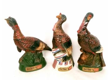 Group Of 3 Wild Turkey Decanters, Spirit Of 76