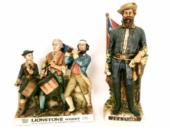 Union And Confederate Civil War Bicentennial And J.e.b Stuart Decanters