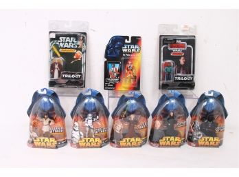 Group Of 8 Star Wars Action Figures - Sealed NEW Old Stock