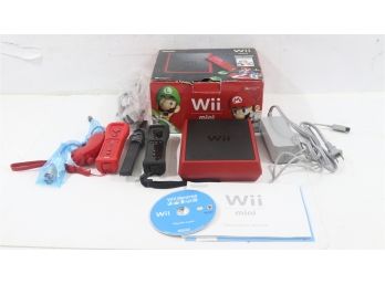 Boxed Red Nintendo WII Mini System Includes Extra Remote
