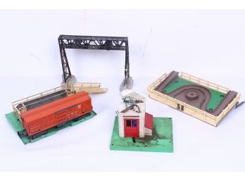 Lionel Corral For Horses #3356, O Gauge 450 Signal Bridge, Automatic Gateman O Scale #45, Stockyard With Car