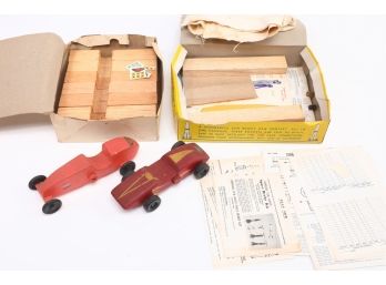 OFFICIAL CUB SCOUT SPace Derby Kit And 2 Wood  Cars