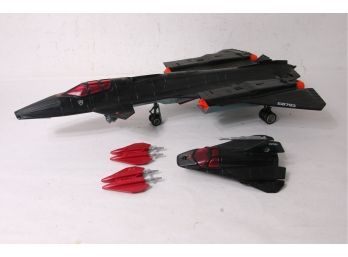 Vintage 1986 G.I JOE Night Raven Cobra Jet With Recon Drone - Almost Complete