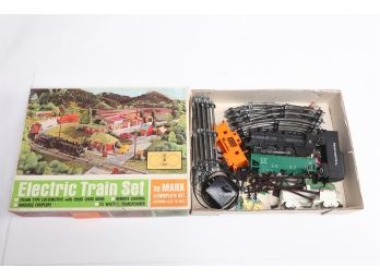 Vintage 1970s Marx Electric Train Model Toy Set With Box