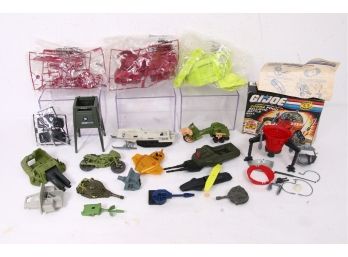 Large Group Of Vehicles G.I JOE Partial Vehicles, Cobra Pogo Ball, Cannons & More