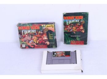 Nintendo Donkey Kong  Country Video Game Box And Instructions