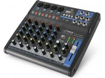 Pyle 6-ch BT Studio Mixer  Audio Mixing Console, PMXU63BT