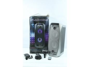 PYLE Bluetooth Active PA Speaker System - Portable Karaoke Stereo Cabinet, Built-in Rechargeable Battery,