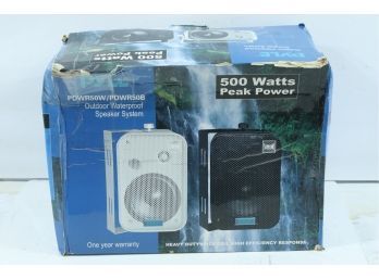 NEW PyleHome PDWR50B 6.5'' Indoor/Outdoor Waterproof Speakers (Black)