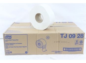 12 Rolls Of Tork Jumbo Toilet Paper Roll White, Universal, 2-ply, 12 X 750'