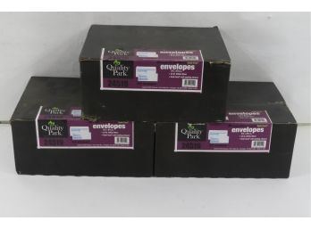 3 Boxes Of Quality Park Redi-Seal Security Envelope, Double Window, #9, 3 7/8' X 8 7/8', 250Box