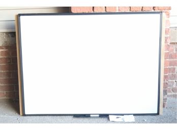 Universal Magnetic Steel Dry Erase Board, 48 X 36, White, Black Frame
