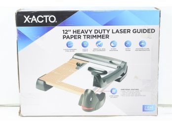 X-Acto 12' Wood Base Heavy Duty Laser Guide Guillotine Paper Trimmer