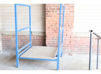 Portable  Stack Rack 4' X 4' Blue. Lumber, Ply-wood & Storage