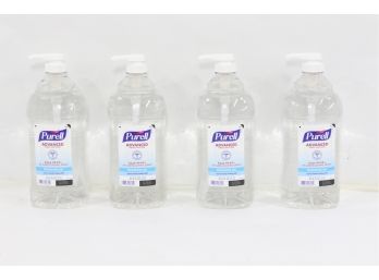 4 Bottles Of Purell Advanced Instant Hand Sanitizer Gel, Pump Bottles