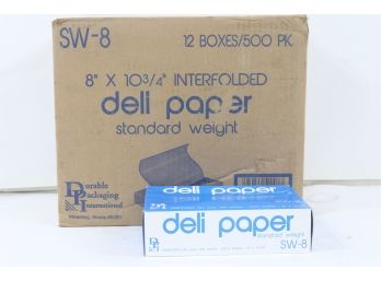 12 Boxes Of Dry Waxed Deli Standard Paper Interfolded Pop-Up Sheets 500 Pack