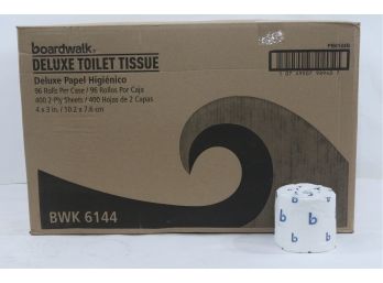 96 Rolls Of Boardwalk Deluxe Toilet Tissue  2-Ply, 400/Sheets Per Roll
