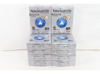 10 Reams Of Navigator Platinum Paper, 99 Brightness, 24/20lb, 8-1/2 X 11, White, 500sheets