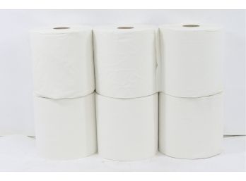6 Rolls Of Boardwalk 800 Ft White Hard Roll Paper Towels