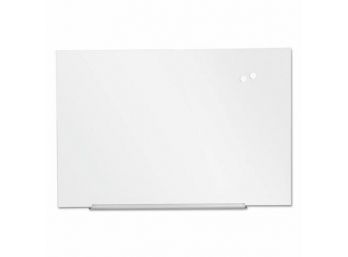 Universal Frameless Magnetic Glass Marker Board, 72' X 48', White