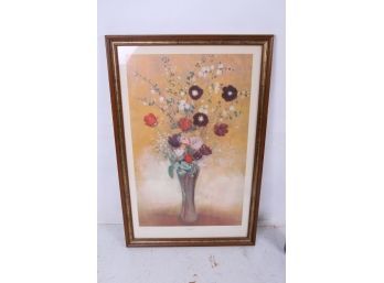 Vintage Framed Shorewood Press Vase Of Flowers Print