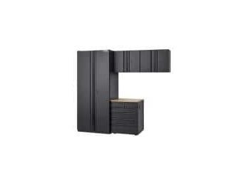 4-Piece Heavy Duty Welded Steel Garage Storage System In Black (92 In. W X 81 In. H X 24 In. D)1749.99 Retail