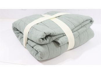 Casaluna Size Full / Queen Quilt 100 Cotton Sage Green