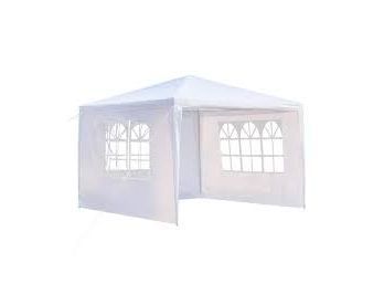 10 Ft. X 10 Ft. White Party Wedding Tent Canopy 3 Sidewall New