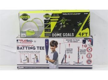 2 Pack Dome Goals & Playball Batting Tee Both New