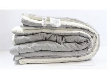 Hearth & Hand With Magnolia Microstripe Comforter  Railroad Gray King