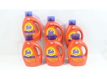 6 Bottles Of Tide Liquid Laundry Detergent, Original, 92 Fl Oz, HE Compatible