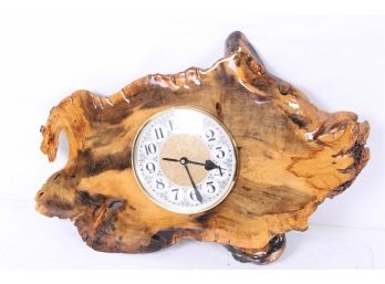 Vintage Hand Made Wood Clock 22' Wide