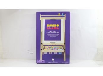 2-sided Dry Erase/Chalkboard Collapsible Easel With No-Spill Paint Cups And Art