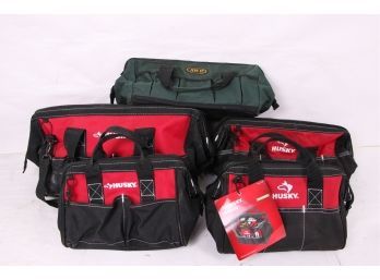 Group Of Tool Bags Includes Husky And AWP