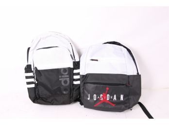 Pair Of Bookbags  Includes Adidas And Nike Jordan Used