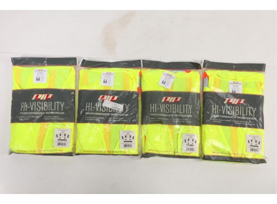 4 Yellow Mesh Light Weight 5XL Safety Jackets