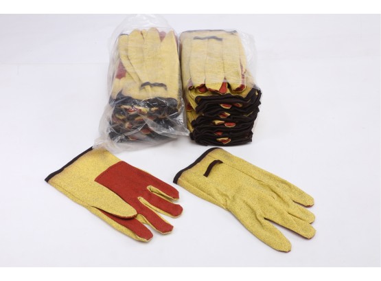 2 Dozen Industrial Gloves - Large - P1049686 - 80 Percent PVC 20 Percent Cotton