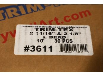 Trim-Tex 30pcs 10ft 2 11/16'' & 2 1/8'' L-Bead