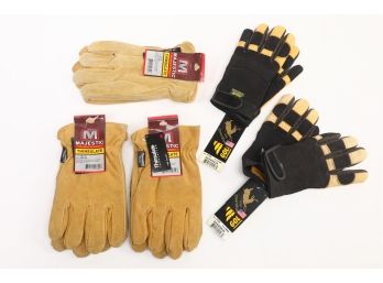Mixed Lot 5 Pair Of Work Gloves - New With Tags