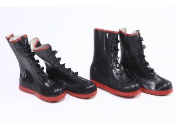 2 Pair - ComfitWear 5-Buckle Boots, Size 12, Rubber, Black
