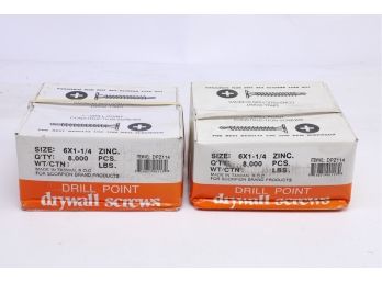 2 Cases Of 6 X 1 1/4' Drill Point Screws - Phillips Flat Head