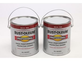 2 Gallons Of Unopened Rust-Oleum - Regal Red Oil Based Paint