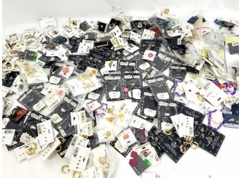 Large Mixed Costume Jewelry Lot Including Mood Rings And More. All New On Backs.