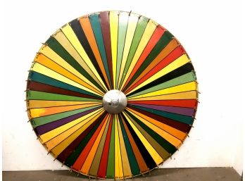 Massive 6 Foot Tall Carnival Color Wheel With VW Hub Cap