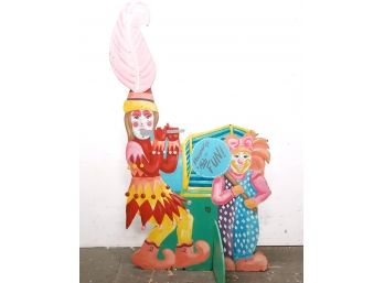 6 Foot Tall Wooden Carnival Hand Painted Sign